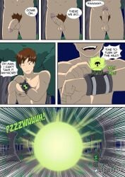 alone ben_10 ben_tennyson cock comic dick digital_art evercras forest getting_aroused getting_erect male_only naked naked_male penis pubic_hair rubbing_shoulder solo_male speech_bubble woods