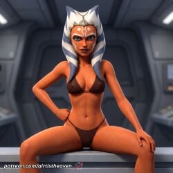 ahsoka_tano ai_generated airtist alien alien/human alien_girl alien_humanoid athletic bikini bikini_bottom bikini_top bra clone_wars close-up close_up closeup female female_only fit high_resolution highres orange_body panties patreon solo star_wars star_wars:_the_clone_wars tagme thong togruta underwear