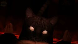 1boy 1male 3d 3d_(artwork) 3d_animation 3d_model all_the_way_to_the_base ambiguous_gender animal_ears animal_penetrated animated audible_ejaculation blind blind_eye blowjob_only cat_ears cum cum_in_mouth domestic_cat eating_cum felid feline fellatio fellatio_from_feral feral_penetrated human_penetrating human_penetrating_feral interspecies looking_at_partner looking_at_viewer male mixyway nightmare_waifu oral_penetration oral_sex penis_awe pubic_hair sound sound_effects swallowing_cum tagme veiny_penis video zoophila