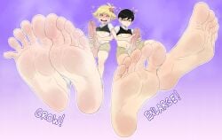 basil_(omori) enlargement feet foot_fetish inflation octoboy omori sunny_(omori)