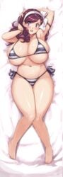 1girls beryl_(junkpuyo) bikini blush breasts cleavage dakimakura female female_only huge_breasts junkpuyo solo voluptuous