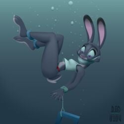 asphyxiation barefoot drowning feet judy_hopps tagme tied_feet tied_up underwater zootopia