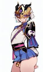 1boy ai_generated chastity_cage chastity_device fate/grand_order fate_(series) femboy gao_changgong_(fate) male male_only man mask otoko_no_ko otokonoko rcos solo solo_focus solo_male twink yaoi