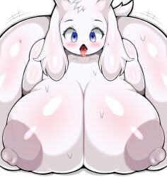 1girls 2023 2d ahe_gao all_fours alternate_version_at_source anthro areolae big_breasts blue_eyes breasts color female female_only huge_breasts jach_5000 large_breasts nipples nude nude_female open_mouth puffy_nipples saliva solo solo_female sweat sweating sweaty sweaty_body sweaty_breasts tongue tongue_out toriel undertale undertale_(series) white_body white_fur wide_hips
