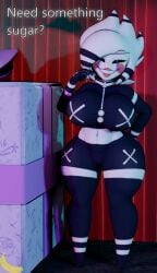 1girls 3d 3d_(artwork) artist_logo artist_name bedroom_eyes big_breasts big_thighs blender box clothed clothed_female dark fap_nights_at_frenni's female female_focus female_only five_nights_at_freddy's fredina's_nightclub huge_breasts looking_at_viewer makeup marie_(cally3d) marie_(cryptia) muffintop20 music_box self_upload smile solo stage stage_curtains stage_lights talking talking_to_viewer text watermark