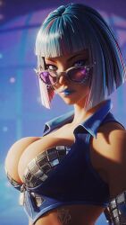 3d absurd_res big_breasts psylocke psylocke_(marvel_rivals) psylocke_(psychedelic_pulse) solo