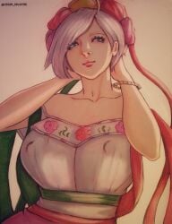 1girls angel_(kof) big_breasts cesar_secktor decorations female_focus huge_breasts king_of_fighters light-skinned_female light_skin wide_hips