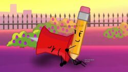 1futa 1girls animated battle_for_dream_island female futanari object_shows pencil_(bfdi) penis pin_(bfdi) shorter_than_10_seconds tagme video
