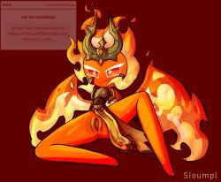 cookie_run cookie_run_kingdom cuntboy fire_spirit_cookie orange_skin partially_clothed pussy request self_upload sloumpl solo strawpage_request tagme transmasc