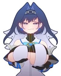 1girls 67 67_(meme) animated animation bare_shoulders big_breasts blinking blue_eyes blue_hair bouncing_breasts bouncing_breasts_(asymetrically) breast_jiggle breasts chain_headband chains cleavage clothed clothed_female detatched_sleeves earrings eyes_half_closed female gem gloves grinning grinning_at_viewer hair_intakes hair_vents hololive hololive_english hololive_english_-council- hololive_english_-promise- huge_breasts inner_sideboob jewel jiggling_breasts large_breasts lifting_breasts looking_at_viewer loop looping_animation meme meme_reference mike_inel moving_breasts musi_cassie ouro_kronii ouro_kronii_(1st_costume) ribbon ribbon_earrings ribbons short_hair sideboob smirk smirking smirking_at_viewer smug smug_face smug_female smug_grin sound sound_effects tagme transparent_background underboob veil video virtual_youtuber waist