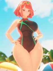1girls 3d 3d_animation animated big_breasts breasts busty female female_only hands_on_hips jiggle jiggling_breasts large_breasts no_sound nurico pyra red_hair solo tagme thick_thighs thunder_thighs video wide_hips xenoblade_(series) xenoblade_chronicles_2