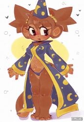 1girls 2025 2d anthro bloons_tower_defense blush blushing blushing_female brown_body brown_fur female furry furry_female kawooshy monkey monkey_girl monkey_tail painted_nails panties purple_panties purple_underwear solo tail thick_thighs thighs underwear wizard_hat wizard_monkey wizard_robe
