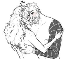 blush broadway canon_couple curly_hair during_sex freckles hades_(hadestown) hadestown long_hair married_couple nude nude_female nude_male nudity persephone_(hadestown) persephoneist suggestive tattoo tattooed_arm tattoos wavy_hair wholesome wholesome_nudity