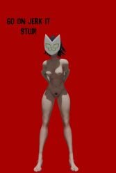 asian asian_female gorillaz no_bra no_panties no_pants noodle_(gorillaz) noodle_(plastic_beach) nude nude_female smirk smirking smirking_at_viewer