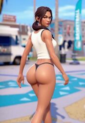 3d 3d_art 3on3freestyle ai_art ai_generated big_ass big_butt black_thong brown_body brown_skin bubble_ass bubble_butt carolina latina latina_female latino mexican mexican_female round_ass round_butt white_tank_top white_topwear