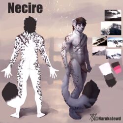 1:1 1boy 2019 abs anthro ass athletic balls big_tail black_fur black_hair blue_eyes blush city claws dark_hair felid fur hair hi_res humanoid_penis invalid_tag long_tail looking_at_viewer male male_only mammal markings model_sheet muscular naruka necire_(character) painting palette pantherine pecs penis pink_eyes scar simple_background solo white_fur