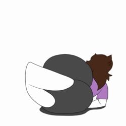 1boy 1girls anal anal_through_clothes animated ass ass_focus big_ass big_butt bimbo black_legwear brown_hair bubble_ass bubble_butt butt_focus clothed_sex clothing_skin dat_ass disembodied_penis favorite huge_ass jaiden jaiden_animations laying_down penetration penetration_through_clothes scarecorrode sex solo_female straight thick_ass through_clothes youtube