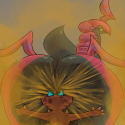 anal anus archenarie arthropod ass big_butt fart fart_fetish gas gassy generation_5_pokemon hi_res insects kobold male male/male nintendo oral pokemon pokemon_(species) puffy_anus rimming scalie scolipede sex size_difference