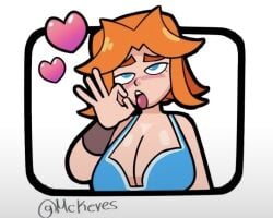 1girls 2d 2d_(artwork) big_breasts breasts clash_(series) clash_royale emote emote_(clash_royale) female mckeyes supercell valkyrie_(clash_of_clans) valkyrie_(clash_royale)