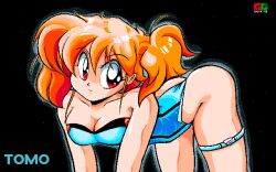 1990s_(style) 1girls 2d 2d_(artwork) black_background clothed clothing cyberblock_metal_orange dithering fanart female female_only galvadrive pc-98_(style) pixel_art solo_female tomo_(cyberblock_metal_orange) twintails