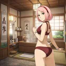 ai_generated anime bath bikini boruto:_naruto_next_generations girl japanese milf naruto_(series) room sakura_haruno waifu