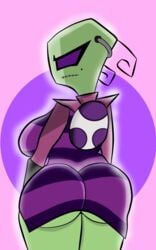 1girls alien antennae big_ass big_breasts clothing female gloves green_skin humanoid invader_zim irken nickelodeon tak tak_(invader_zim)