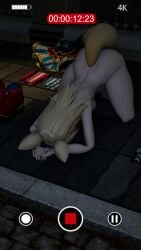 ass ass_focus ass_up blonde_girl blonde_hair bottomless bottomless_female bowing_down clothes_removed completely_naked completely_naked_female completely_nude completely_nude_female dogeza ear fennec fennec_fox fennec_girl fennec_humanoid herelewd hololive hololive_gen_5 hololive_japan omaru_polka public_humiliation trembling