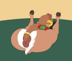 1futa 2d alternate_version_available anal anthro autoanal autopenetration balls_in_anus ballsack_penetration big_breasts big_dick big_penis blizynx blonde_hair breasts cum_ring deltarune dick dickgirl fetish furry futanari horns legs_up long_hair no_panties noelle_holiday penetration_from_balls penis precum saggy_balls thighs undertale