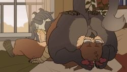 2026 2d_animation 4_toes 5_fingers 69_position animated anthro anus ass avian beak beak_fetish beak_play beak_sex beakjob bed bird bodily_fluids brown_body brown_fur closed_eyes cunnilingus digital_media_(artwork) duo eyewear feet fellatio female fingers frame_by_frame fur furniture genital_fluids genitals glasses grey_body grey_fur grey_hair gryphon hair hand_on_butt inside male male/female melon_(melonborb) multicolored_body multicolored_fur mythological_avian mythological_creature mythology olive_(melonborb) on_bed oral owl paws penetration penile penile_penetration plump_labia rear_view rettriverr scuted_arms scuted_feet scutes sex tail toes two_tone_body two_tone_fur vaginal_penetration vulva