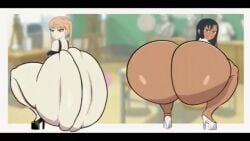 2girls asstronsfw blonde_female blonde_hair bottom_heavy female female_only gigantic_ass hayase_nagatoro high_heels huge_ass huge_butt light-skinned_female looking_at_viewer machida_(nagatoro) music please_don't_bully_me,_nagatoro sound squatting tagme tan thick_ass thick_thighs twerk twerking video voluptuous voluptuous_female