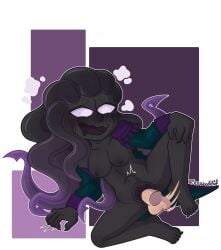 alternate_version_available blush_lines breasts_out breath_cloud clawed_feet clawed_fingers coat_only commission drooling legs_apart motion_lines nightfall_(skylanders) open_clothes penetration penis_in_pussy screpdoodle self_upload signature skylanders skylanders:_superchargers stomach_bulge tentacle_hair vaginal_penetration