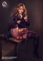 1futa actress balls balls_on_floor balls_under_clothes big_penis bottomless_skirt brown_eyes brown_hair celebrity come_hither dickgirl emma_watson erection erection_under_clothes erection_under_skirt flat_chest futa_only futanari garter_straps harry_potter hermione_granger huge_balls huge_cock huge_penis intersex inviting kinkyjimmy large_penis lipstick necktie no_panties penis penis_out penis_under_clothes penis_under_skirt real_person realistic resting_balls sagging_balls school_uniform skirt skirt_lift solo solo_futa stockings teenager testicles uncut wide_hips witch young