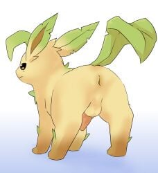 2022 anus ass backsack balls brown_body brown_fur brown_inner_ear digital_drawing_(artwork) digital_media_(artwork) dipstick_ears ear_markings eeveelution erection feral fur generation_4_pokemon genitals glistening glistening_eyes gloves_(marking) green_ear_tips green_tail hi_res leaf leaf_ears leaf_hair leaf_tail leafeon leg_markings male male_feral markings mouth_closed multicolored_body multicolored_ears multicolored_fur nintendo penis pink_penis plant plant_hair pointy_ears pokemon pokemon_(species) prick_ears pseudo_hair pu_sukebe quadruped raised_tail rear_view simple_background socks_(marking) solo tail tan_balls tan_body tan_fur white_background