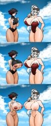 2girls adult adult_female ass big_ass big_breasts bikini bikini_bottom bikini_top braid braided_hair breast_expansion breast_growth breasts breasts_bigger_than_head comic compilation crown dat_ass duo eating_sandwich eye_scar female female_only glasses green_eyes hidden_buxom hourglass_figure hourglass_figured_female huge_breasts jakearmorsmith large_breasts leotard light-skinned_female long_legs mommy_milkers multiple_females multiple_girls naked naked_breasts naked_female older_female pickles rooster_teeth ruby_rose rwby sandwich sandwich_(food) sketch sunglasses sunglasses_on_head swimsuit swimsuits swimwear teacher teasing thick thick_ass thick_hips thick_thighs viz_media weiss_schnee white-haired_female white_female white_hair white_hair_female