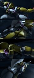 1futa 1girls 3d android animatronic beak chicaxmangle drunk_crowley female five_nights_at_freddy's five_nights_at_freddy's_2 futanari intersex mangle_(fnaf) nude scottgames sfm toy_chica_(fnaf) water