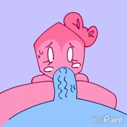 1boy 1girls aged_up animated blowjob blush bluudud_(forsaken) eyelashes female forsaken_(roblox) heart male penis pink_body pr3tty_princess roblox robloxian veiny_penis