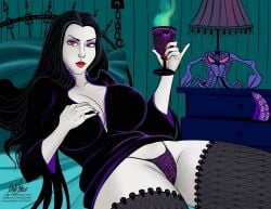 morticia addams from the addams family by dave rooder