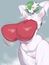 2025 absurd_res banana_breasts big_breasts blush bodily_fluids breasts censored censored_pussy cham22 female gardevoir generation_3_pokemon genitals green_hair hair hi_res huge_breasts humanoid inverted_nipples looking_at_viewer mega_evolution mega_gardevoir mega_sirnight mega_stone mosaic_censoring navel nintendo pokemon pokemon_(species) poketoon puffy_nipples pussy sirnight solo sweat sweatdrop tomorrow_with_gardevoir tomorrow_with_sirnight vulva white_body yugo's_gardevoir yuugo's_sirnight