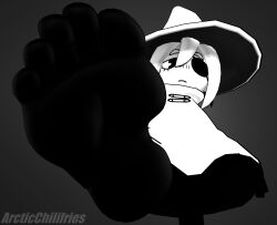1boy 1enby 1nonbinary arcticchilifries barefoot below_view feet foot_fetish in_stars_and_time low-angle_view macro micro nonbinary siffrin_(in_stars_and_time) soles solo stomping_pov tagme viewed_from_below worm's-eye_view