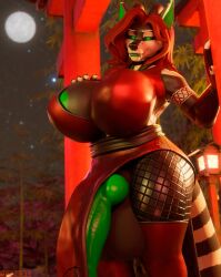 2025 3d_(artwork) anthro areola areola_slip armwear asian_clothing ass balls bamboo bedroom_eyes big_balls big_breasts big_butt big_penis black_body black_fingernails black_nails black_nose bloom breasts canid canine canine_penis clothing colored_nails depth_of_field digital_media_(artwork) dr4ch3n dragon east_asian_clothing elbow_gloves eyebrows facial_piercing fangs fingernails fishnet_clothing flaccid fox fox_ears furgonomics furry-specific_piercing futanari genitals gloves green_areola green_eyes green_lips green_penis hair half-erect handwear hi_res horn huge_balls huge_breasts huge_cock hybrid intersex japanese_clothing knot knotted_penis legwear lips looking_at_viewer mammal markings moon muzzle_piercing mythological_creature mythological_scalie mythology nails narrowed_eyes night nose_piercing penis piercing red_clothing red_hair sash scalie seductive snout solo striped_markings striped_tail stripes tabard tail tail_markings teeth thick_thighs thigh_highs torii_gate vinette_starwind wardrobe_malfunction white_eyebrows white_face wide_hips