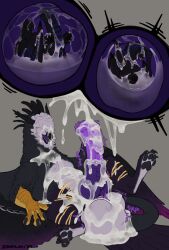 2024 animal_genitalia animal_penis avian balls beak big_balls big_penis black_body black_feathers blue_body bodily_fluids claws cock_vore colored comic cum cumshot dated dinosaur dragon dromaeosaurid duo ejaculation equine_genitalia equine_penis erection feathers feet feral flared_penis genital_fluids genitals gryphon hi_res huge_balls hybrid hybrid_genitalia hybrid_penis hyper hyper_balls hyper_genitalia internal knot knotted_equine_penis knotted_penis larger_pred lying male male/male male_pred medial_ring mythological_avian mythological_creature mythological_scalie mythology nude nude_male nude_pred on_back orgasm orgasm_face penile penis prehistoric_species reptile saurischian scalie signature simple_background size_difference squelching story story_in_description tail teeth theropod throbbing throbbing_penis vore zeanlain
