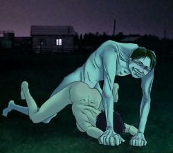 doggy_style no,_i'm_not_a_human pale_skin pale_visitor self_insert