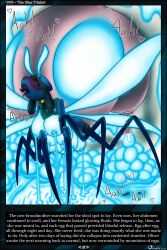 1girls 6_legs antennae_(anatomy) arthropod blue_body blush bodily_fluids breasts caption comic compound_eyes dialogue egg egg_laying egg_sac female female_only hi_res hybrid insect_wings lactating looking_pleasured mandibles multi_breast multi_nipple nintendo nipples pokémon_(species) pokemon pokemon_(species) red_eyes riolu solo tongue tongue_out visorelle wings