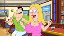 1boy american_dad animated blonde_hair breast_expansion erect_nipples francine_smith male smile