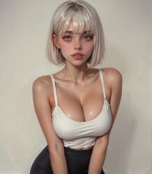 1girls ai_generated big_breasts bra curvy notcoconut original_character portrait sexy