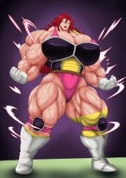 dragon_ball hazel_iic hyper_breasts hyper_muscles muscular_female original_character saiyan thick_thighs