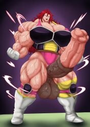 dragon_ball futanari hazel_iic horsecock horsecock_futanari hyper_breasts hyper_muscles hyper_penis muscular_futanari original_character saiyan thick_thighs