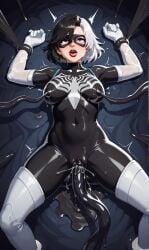 ahe_gao ai_generated bodysuit corruption female_only luna_snow slime tentacle vaginal_penetration