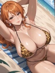 ai_generated bikini clothing dodo_bird female female_only nami_(one_piece) one_piece