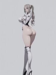 ai_generated bewitching_thighs big_ass big_breasts full_body nier:_automata shu yorha_commander